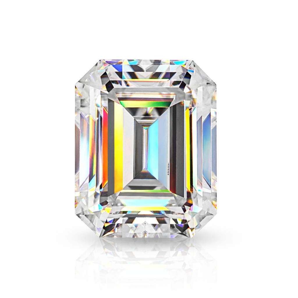 Loose Moissanite White Clean Emerald Cut 8.00 MM x 6.00 MM