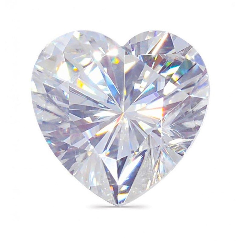 Loose Moissanite White Clean Heart Cut 4.00 MM