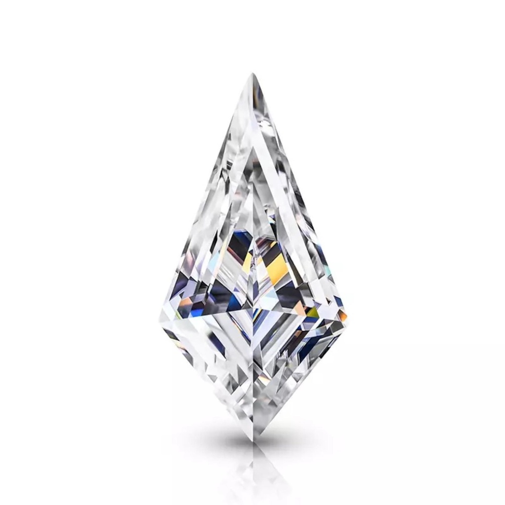 loose moissanite white clean kite cut 6.00 x 3.00 MM