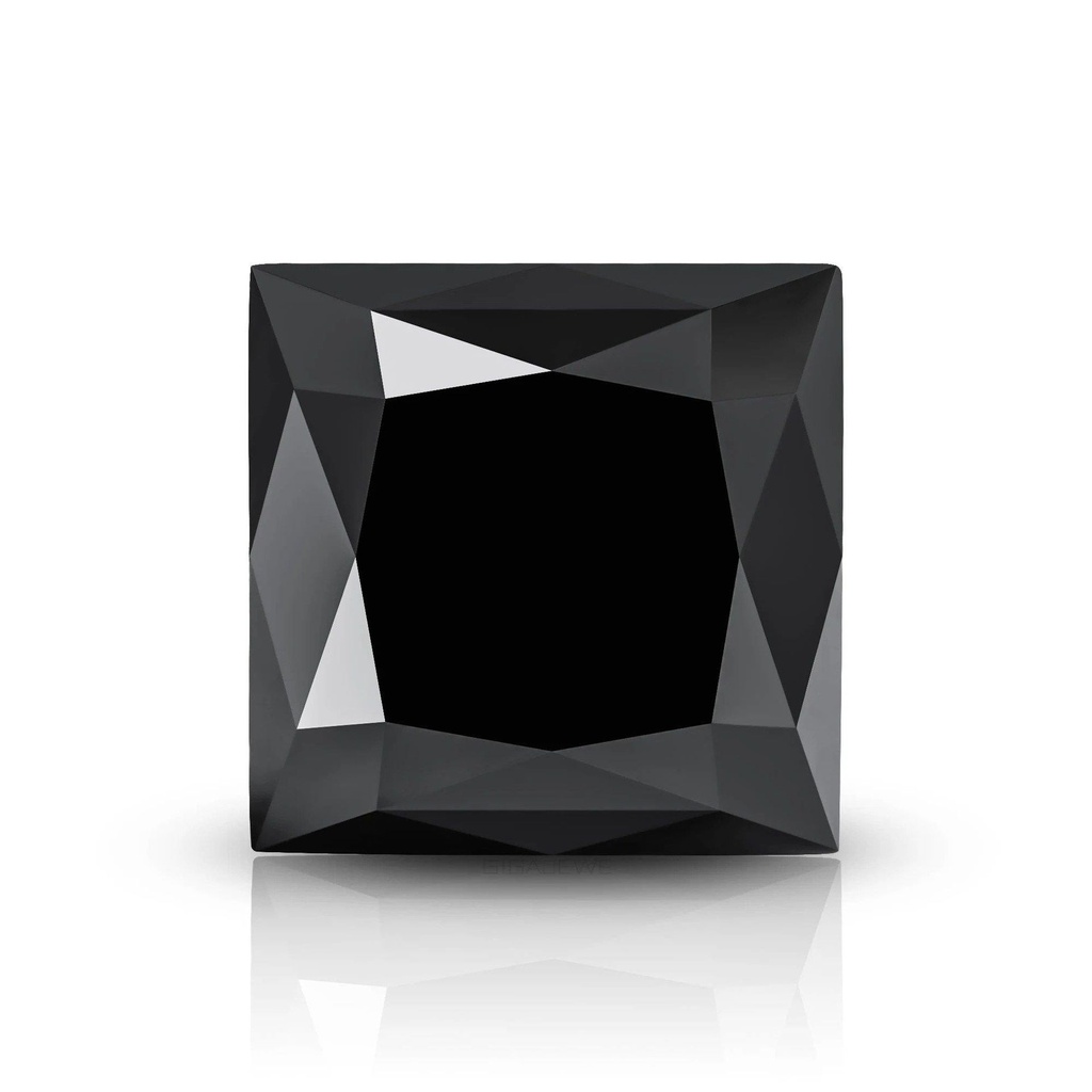 Loose Moissanite Black Clean Princess Cut 8.00 MM