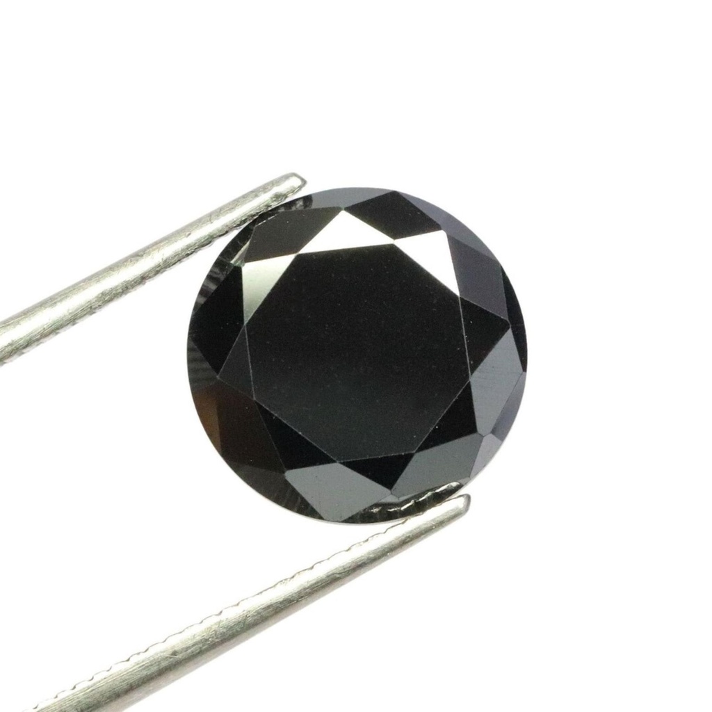 Loose Moissanite Black Clean Round Cut 10.25 MM 