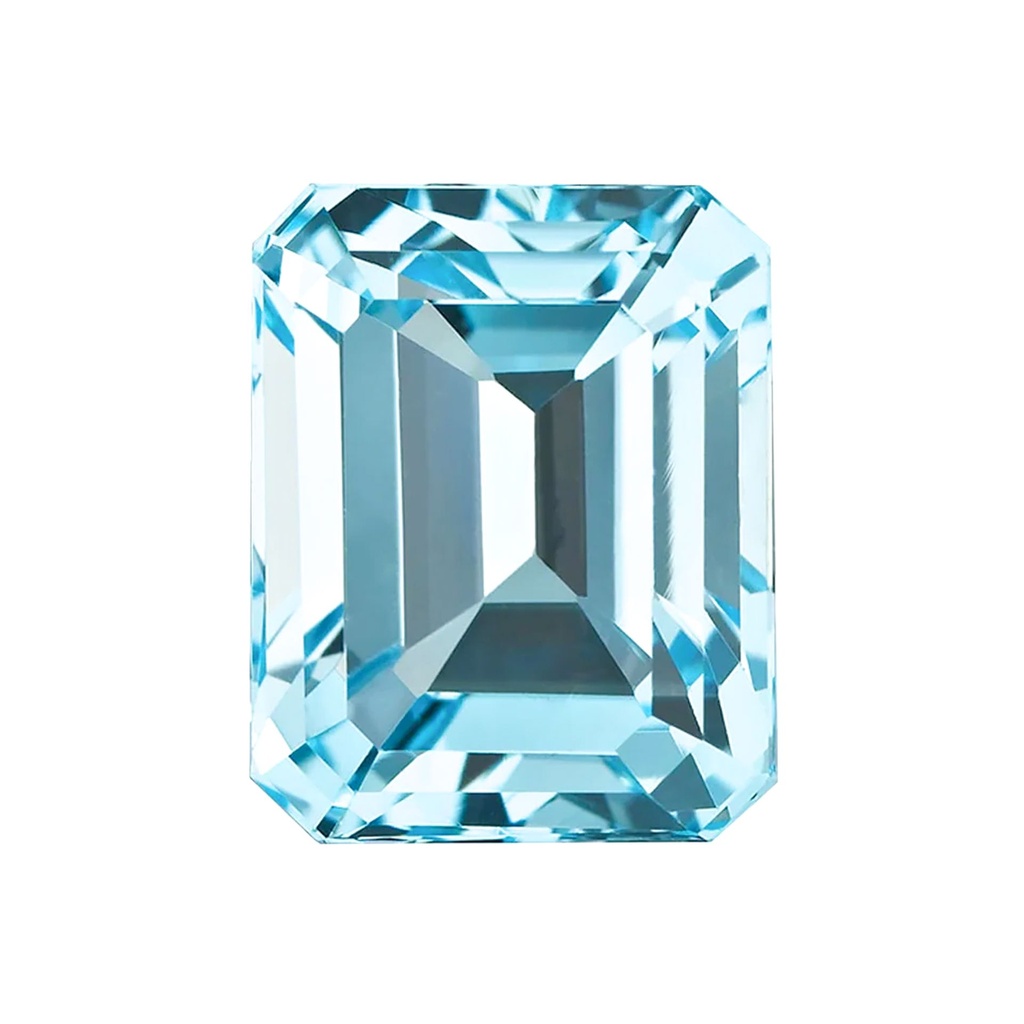 Loose Moissanite Blue Clean Emerald Cut 9.00 x 7.00 MM