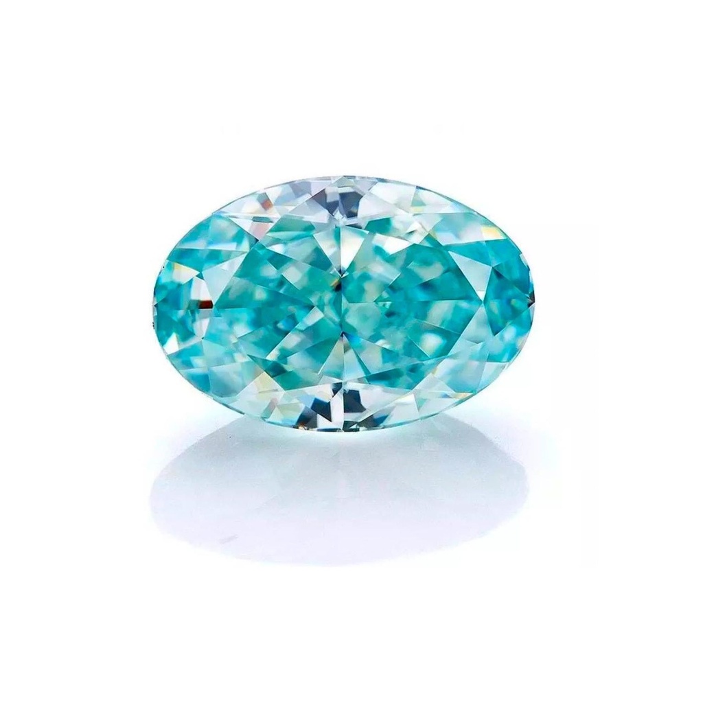 Loose Moissanite Blue Clean Oval Cut 9.00 x 6.00 MM