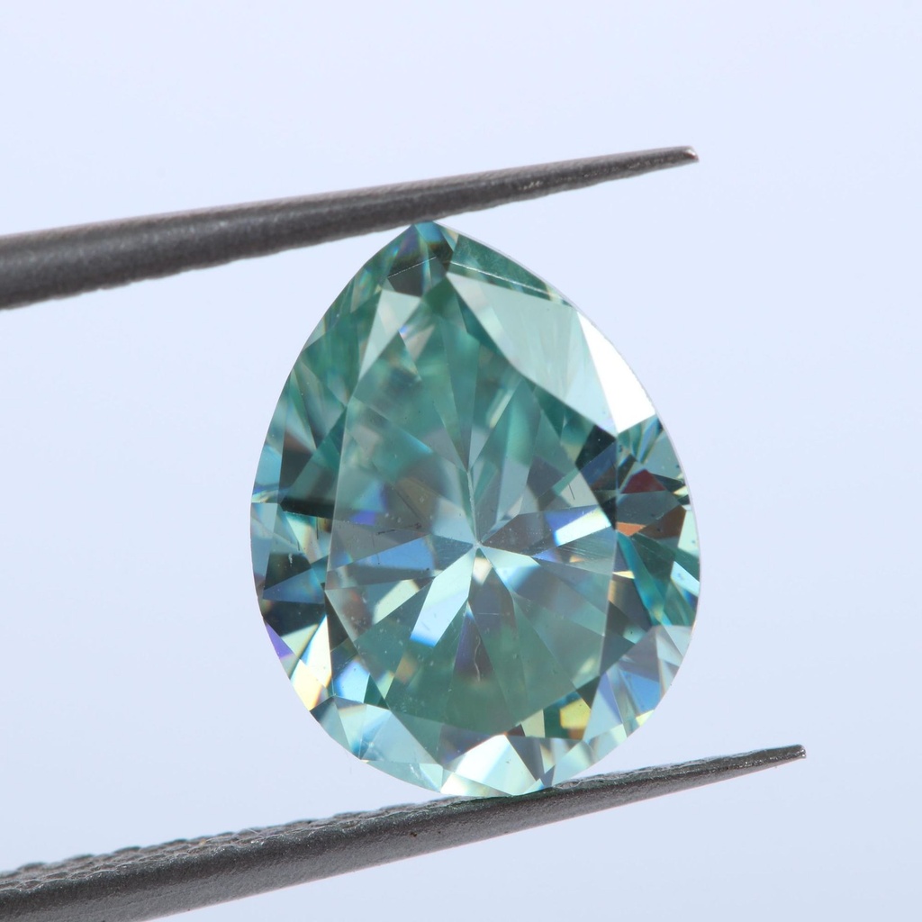 Loose Moissanite Blue Clean Pear Cut 8.00 x 5.00 MM