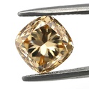 Loose Moissanite Brown Clean Cushion Cut 10.00 MM