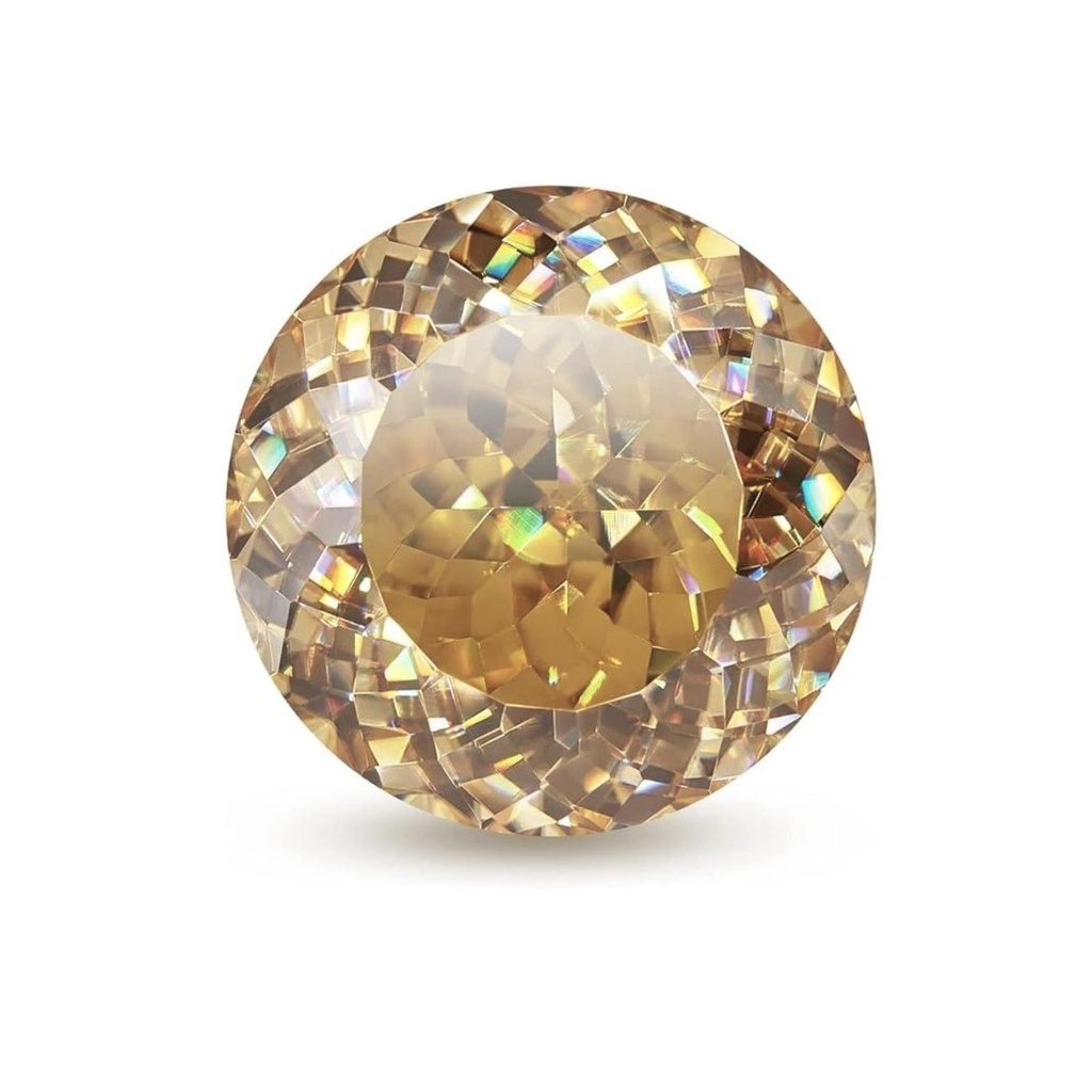 Loose Moissanite Brown Clean Portuguese Cut 6.50 MM