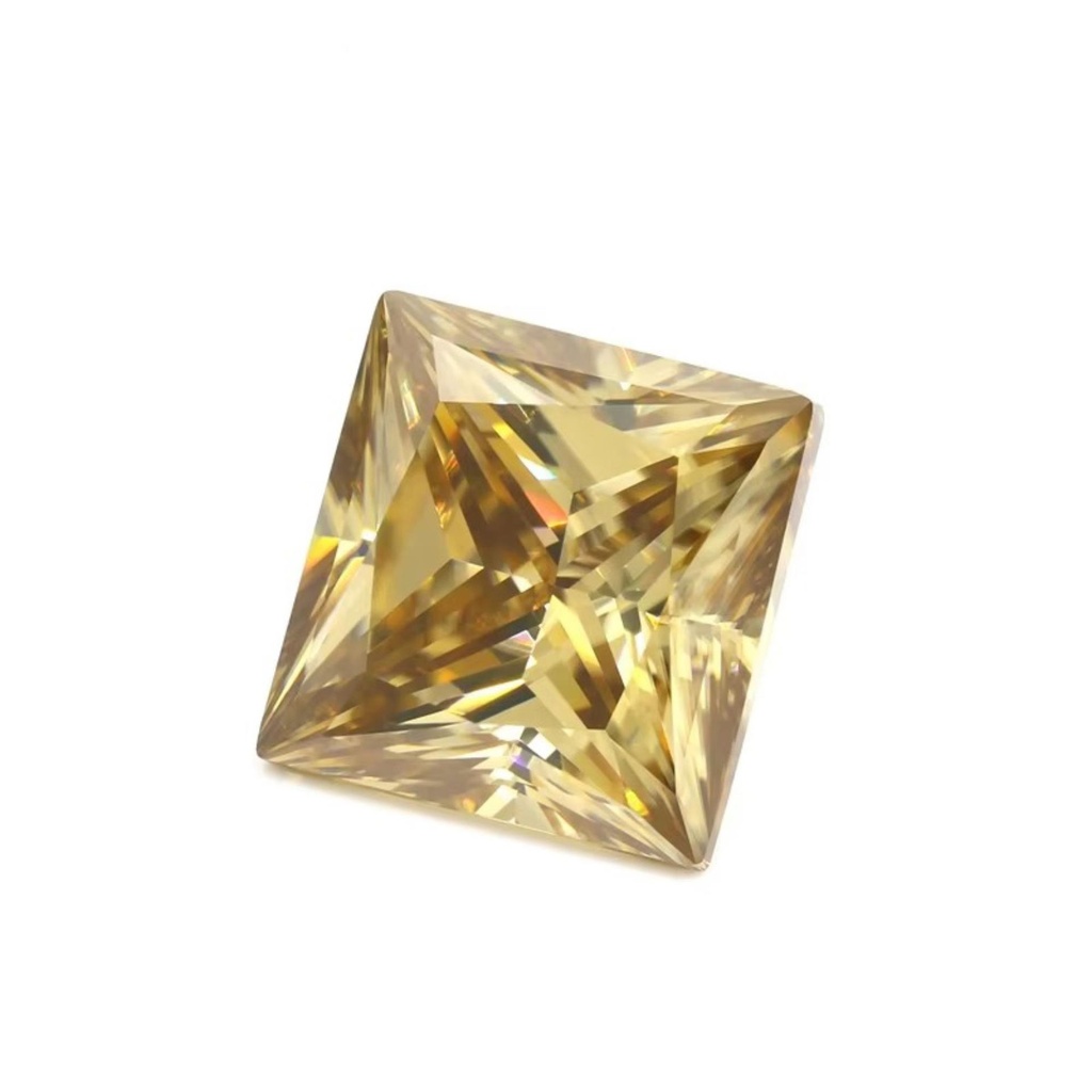 Loose Moissanite Brown Clean Princess Cut 7.50 MM
