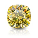 Loose Moissanite Canary Yellow Clean Cushion Cut 9.50 MM
