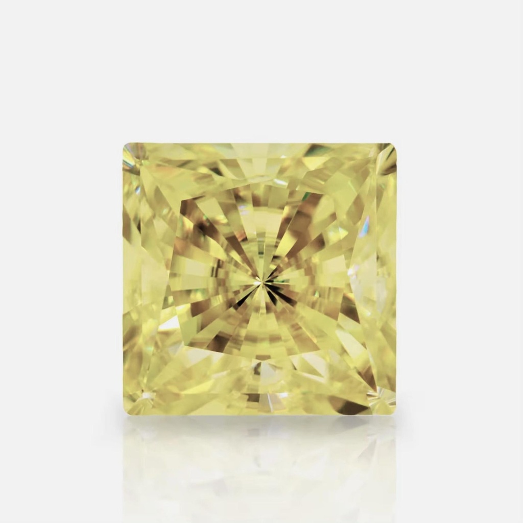 Loose Moissanite Canary Yellow Clean Princess Cut 9.00 MM