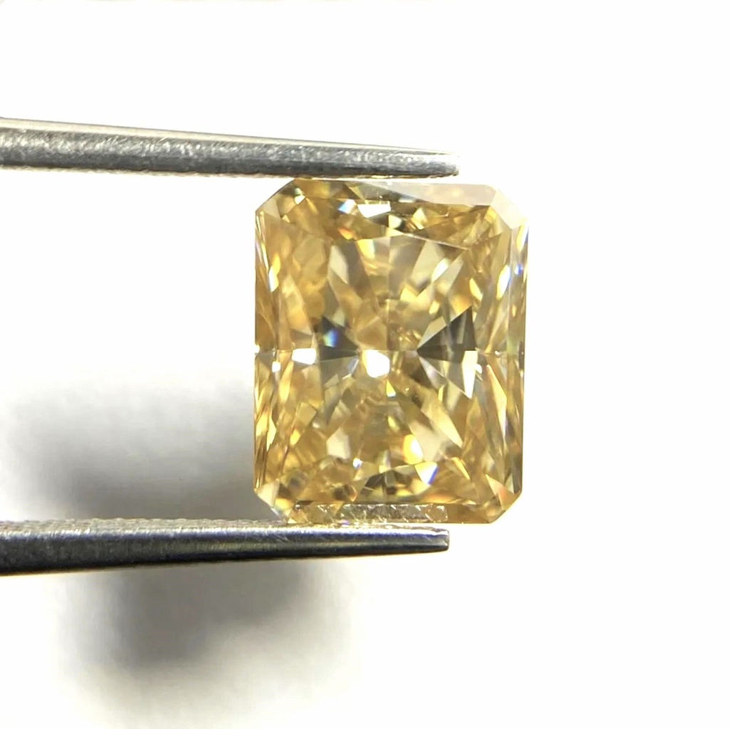 Loose Moissanite Canary Yellow Clean Radiant Cut 12.00 x 10.00 MM
