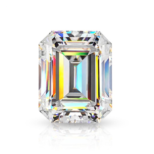 [MOEMWH1_10x8] Loose Moissanite White Clean Emerald Cut 10.00 x 8.00 MM
