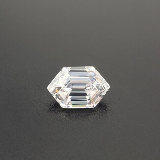 [MOLHXWH1_9x6] Loose Moissanite White Clean Long Hexagon Cut 9.00 x 6.00 MM