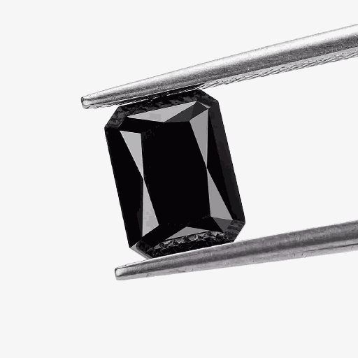 [MORABLK1_8x6] Loose Moissanite Black Clean Radiant Cut 8.00 x 6.00 MM