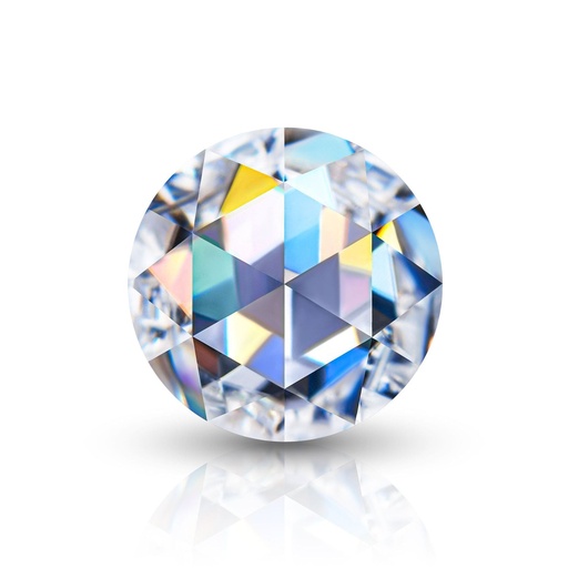 [MORRDWH1_6.5] Loose Moissanite White Clean Rose Cut Round 6.50 MM