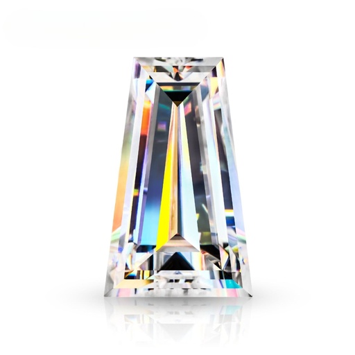 [MOTBWH1_5x2.5] Loose Moissanite White Clean Tapered Baguette Cut 5.00 x 2.50 MM