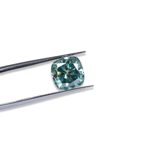 Loose Moissanite Blue Clean Cushion Cut 9.00 MM