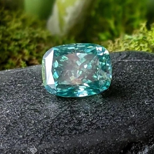 Loose Moissanite Blue Clean Elongated Cushion Cut 9.00 x 7.00 MM
