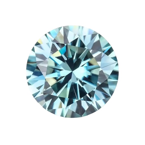 [MORDBL110] Loose Moissanite Blue Clean Round Cut 10.00 MM