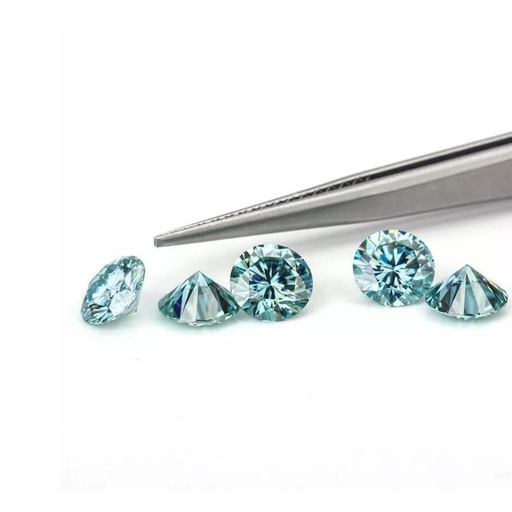 Loose Moissanite Blue Clean Round Cut 3.25 MM