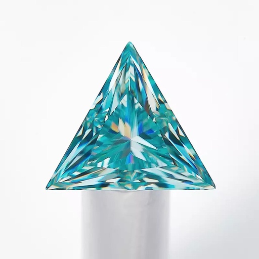 Loose Moissanite Blue Clean Triangle Cut 8.00 MM