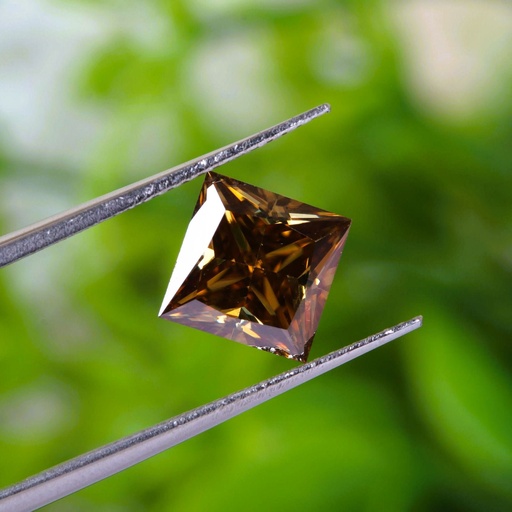 Loose Moissanite Deep Brown Clean Princess Cut 8.00 MM