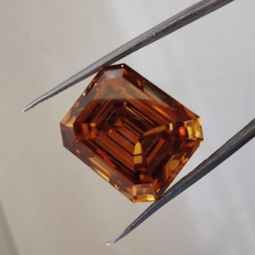 Loose Moissanite Deep Brown Clean Radiant Cut 10.00 x 7.00 MM